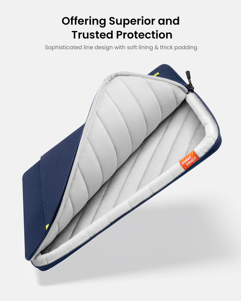 tomtoc 360 Protective Tablet Sleeve for iPad Pro 11-inch (M4), iPad Air 11-inch (M2) 2024, iPad Pro 11-in (4th/3rd/2nd/1st Gen) with Magic Keyboard/Smart Keyboard Folio, Water-Resistant iPad Case Navy Blue 11-inch for iPad Pro/Air