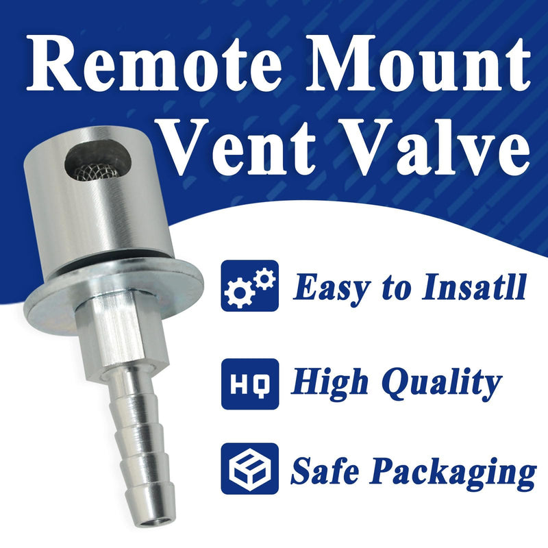 Remote Mount Vent Valve for Fuel Tanks, Tank Vent Line Replacement Part, 5/16'' Barb Size, Detachable 1 Pack