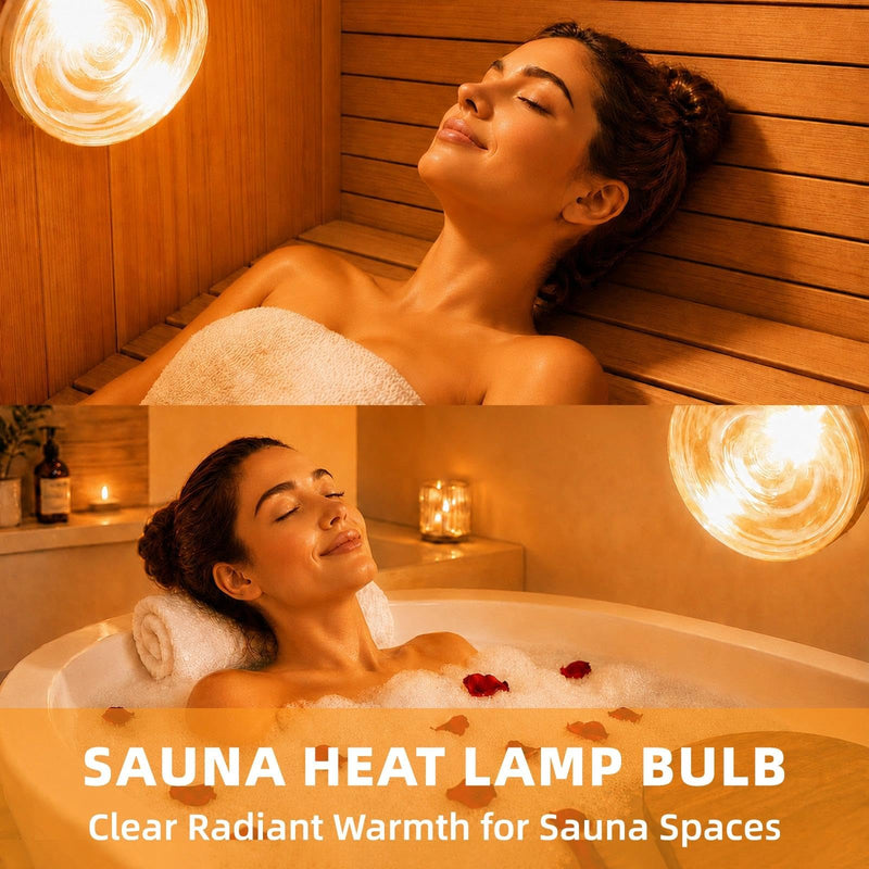 250W Clear Heat Lamp Bulbs, 8000 Hours Rated, R40 Bathroom Shower Incandescent Light Bulb, Infrared Heating for Chickens, Reptiles, Pets, Food, E26 Base, 4 Pack White