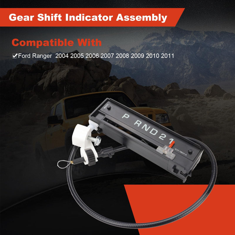 Gear Shift Indicator Cable Compatible with Ford Ranger 2004-2011 Replace 6L5Z-7A110-AA Shift Indicator Assembly