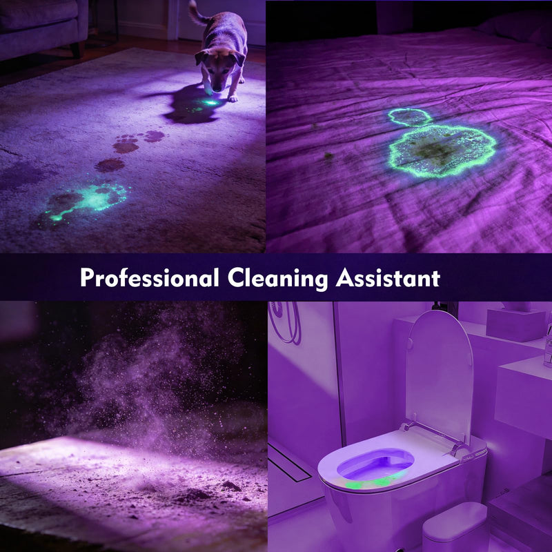 ULTRAFIRE 395nm UV Flashlight Rechargeable Black Light Flashlight for Pet Urine Stain Detection, Finding Scorpion, House Cleaning and Resin Curing 502BX-395