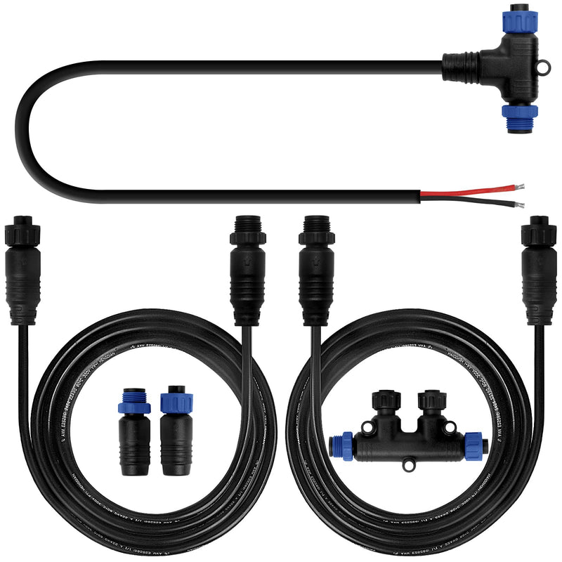 NMEA 2000 Starter Kit to Process NEMA 2K Network for Lowrance Simrad Garmin,Marine Grade NMEA 2000 Backbone Cables Drop Cables Tees Terminators ‎Starter Kit-Blue
