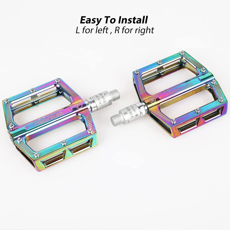 Hikenture Bike Pedal Adapter 9/16" to 1/2" Bicycle Pedals Chrome Molybdenum Steel (Pair) Silver Solid