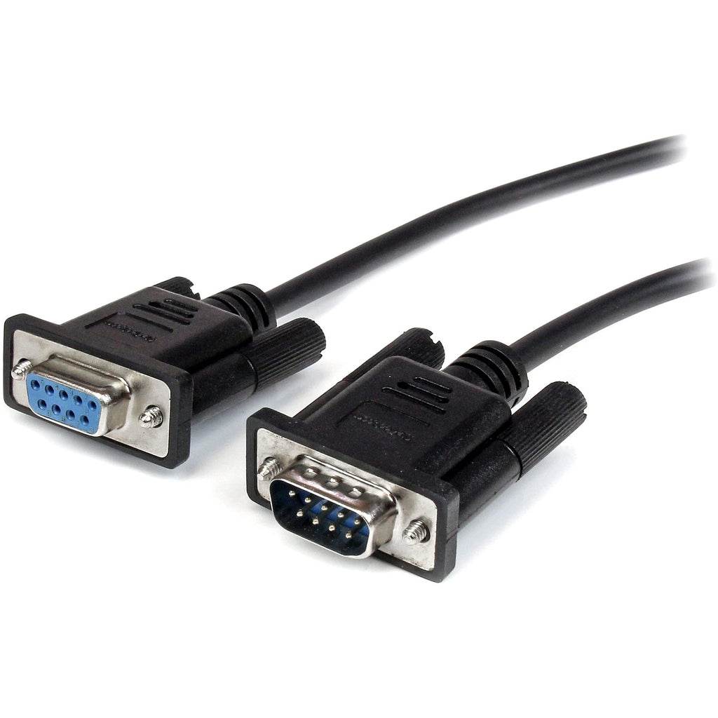 StarTech.com 0.5m Black Straight Through DB9 RS232 Serial Cable - DB9 RS232 Serial Extension Cable - Male to Female Cable - 50cm (MXT10050CMBK) 1.5 ft / 45cm