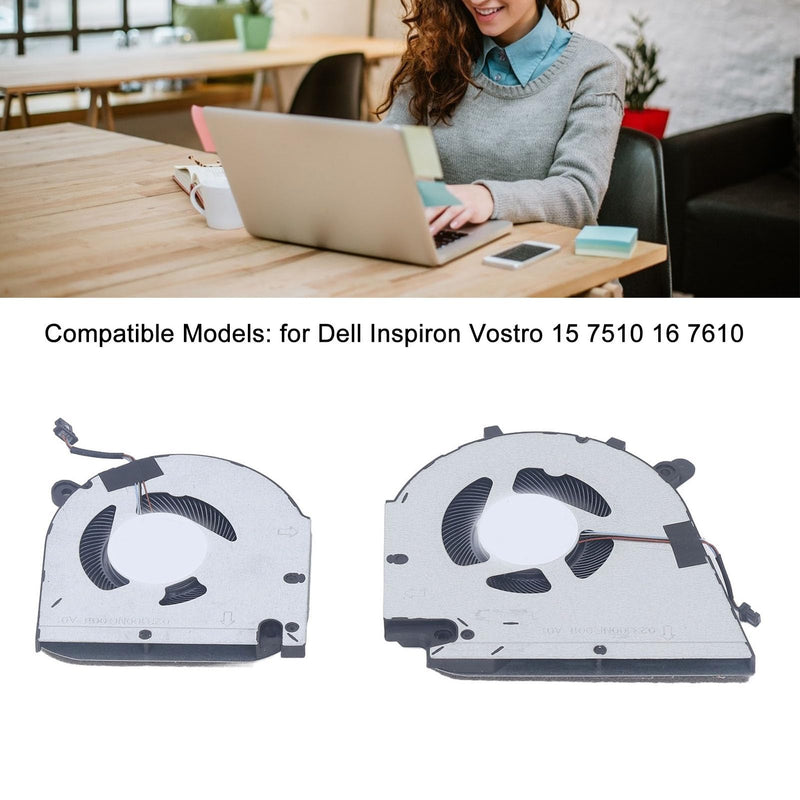 Sanpyl Laptop Cooling Fan for 15 7510 16 7610 Laptop, CPU GPU Cooling Fan, 4 Pin Power Connector Notebook Internal Cooling Fan (CPU GPU), Sanpylcr7p1yq8ke-13