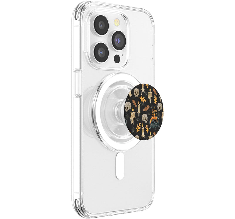 PopSockets Halloween Phone Grip - Spooky Pattern PopSockets PopGrip for MagSafe Magnetic PopGrip