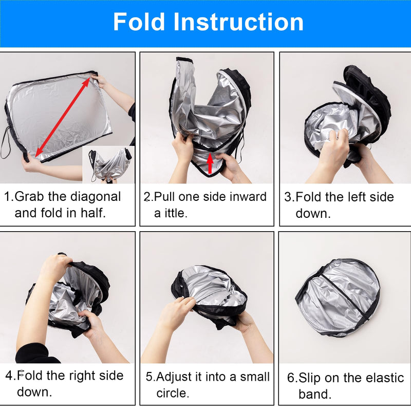 Windshield Sun Shade for 2021-2025 Ford Bronco Sport| Fully Covered Foldable Front Window Sun Visor| 310T Polyester| UV Heat Insulation Protection| Outdoor Camping (Not for Bronco Model) Fit 2021-2025 Bronco Sport