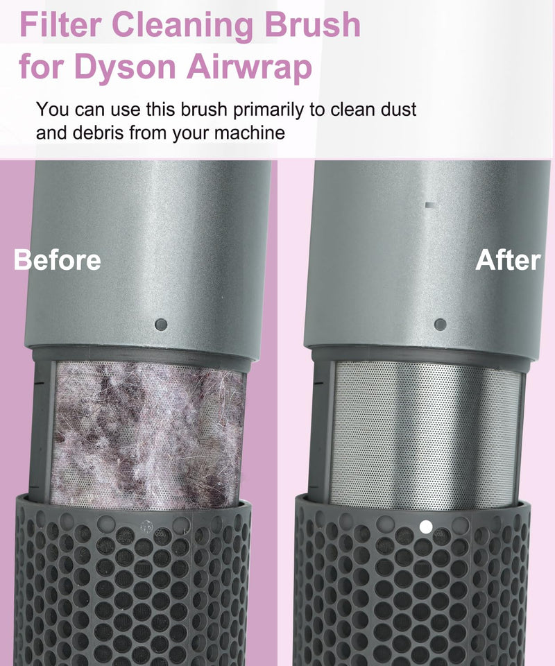 Outer Filter Cage Cover Replacement and Filter Cleaning Brush and Inner Filter Replacement Cover Compatible with Dyson Airwrap HS01 HS02 HS05 HS08