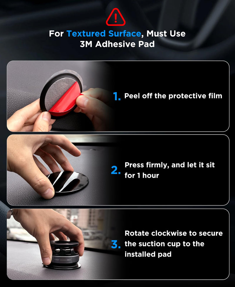 Beeasy for MagSafe Car Mount Upgraded Vacuum Suction Dashboard Phone Holder, 360° Adjustable Foldable Car Mount for iPhone17 16e 16 15 14 13 12 Pro Max, Fit for Gym/Smooth Surface, White