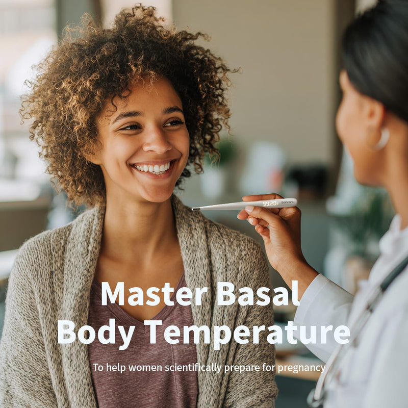 Boncare Rechargeable Digital Basal Thermometer for Adults, Kids & Baby | Ovulation & Body Temperature, Underarm Use Only, Fast Accurate Reading