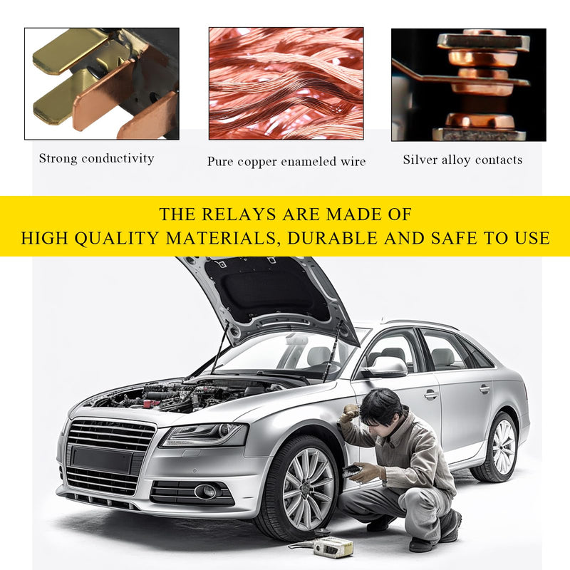 2 PCS Car AC Relay, G8HL-H71 4 Pin Multiple Use Power Relay Assembly Fan Relays, Automotive Starter Relay Compatible with Accord, Element, Civic, CR-Z, CR-V, Car Accessories 2 PCS