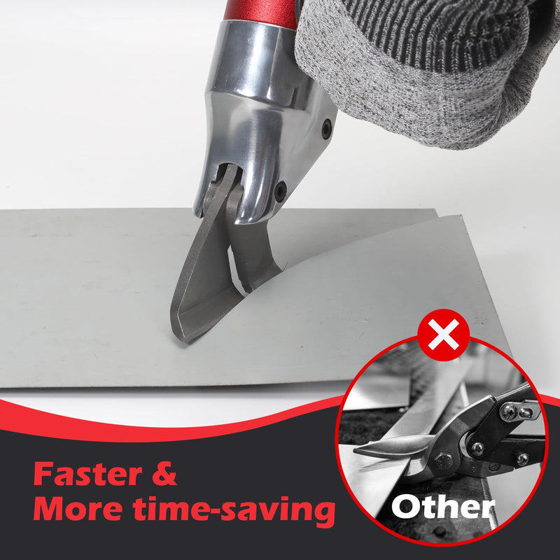 VLOXO Sheet Metal Cutter Drill Attachment Compatible with Multiple Models of Electric Drill, Heavy Metal Cutter for Cutting Iron and Aluminum The Drill Shear Attachment with 360 Degree Pivoting Handle