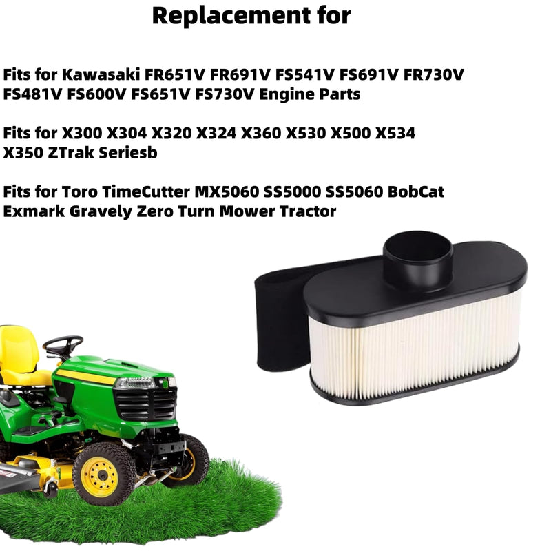 FR691V Air Filter Tune Up Kit Fits for Kawasaki FR730V FR651V FS481V FS541V FS730V FS651V FS691V FS600V Engine Parts with 49065-7007 Oil Filter and 11013-0752 Air Filter FR691V Oil Change Kit