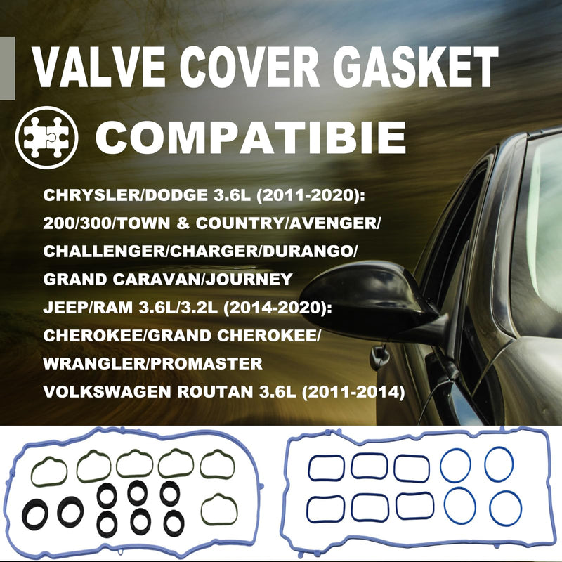 Manifold Gasket for 2011-2022 Chrysler/Dodge/Jeep/Ram - Direct Replacement VS50805R 5184562AC 828604 5184596AE (Exact Fit Engine Gasket)