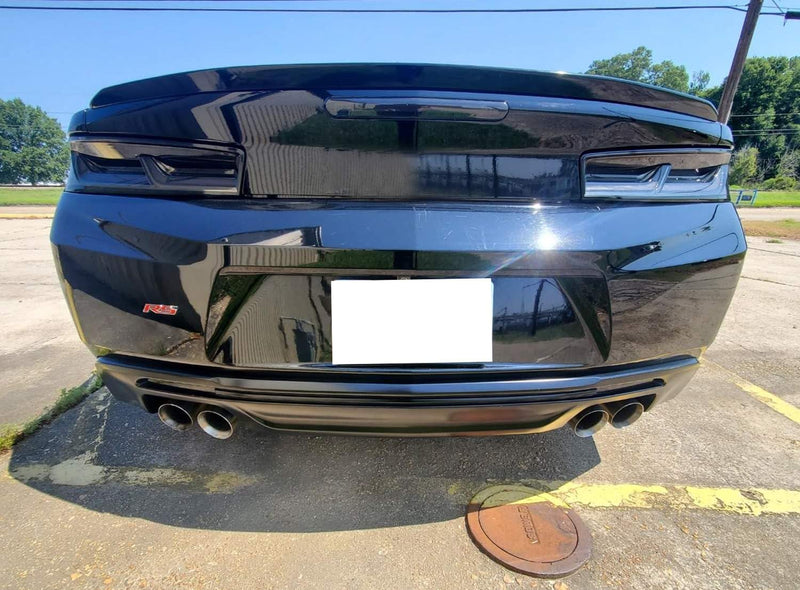 iJDMTOY Black Smoked Lens Rear Bumper Reflector Lenses Compatible With 2016-up Chevrolet Camaro, OE-Spec LH RH Assembly