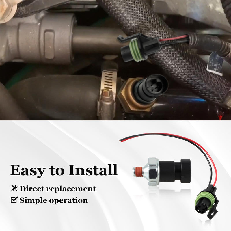 Oil Pressure Fuel Pump Pressure Shut Sensor Switch Compatible with Mercruiser (Quicksilver) 4.3L 5.0L 5.7L 305 454,7.4L 8.2L 502 v8 Engines Replace#: 87-864252A01