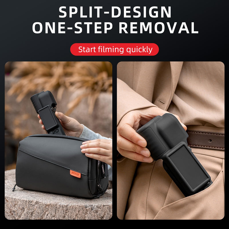 CAPART Silicone Protective Case for DJI Osmo Pocket 4 Accessories | Gimbal and Screen Cap with Hollowed Out Body Sleeve, Better Heat Dissipation, Easy Install and Remove
