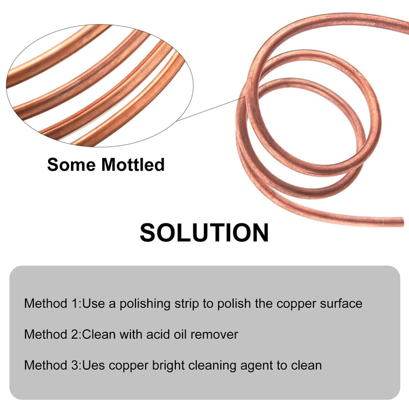 Yaocom Copper Tube 1/2" OD x 7/16" ID x 10 Ft Refrigeration Copper Tubing T2 Copper Tube Soft Coil Copper Tubing for Air Conditioners, DIY Projects, Refrigerators, Industry 0.5 Inch