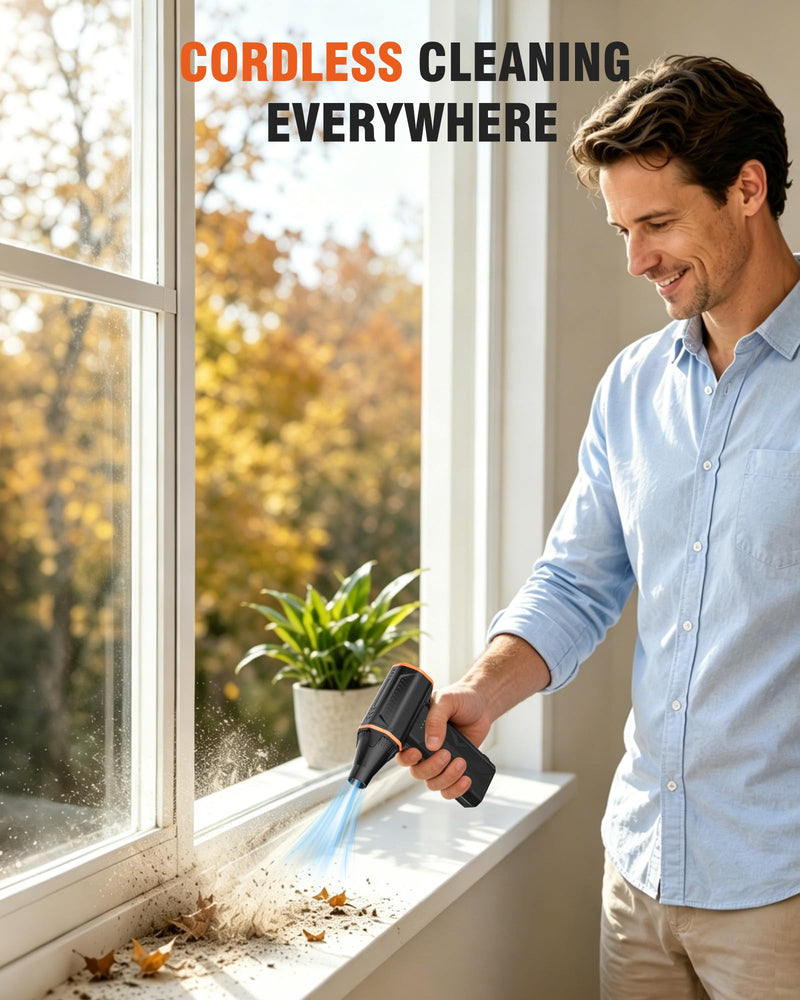 Electric Air Duster, 110000 RPM Cordless Rechargeable Compressed Air Duster | 3 Speed, Brushless Motor, Portable, Handheld Air Blower for Computer Cleaning, Keyboard, PC, Electronics, Car, Office & Home Black 1 Pack