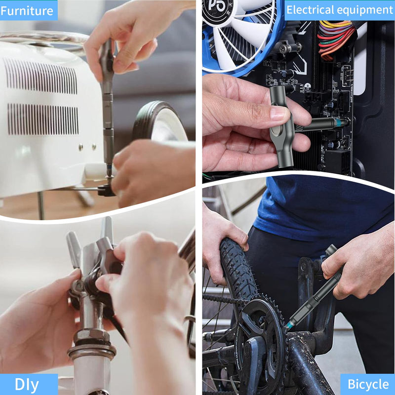 42-in-1 Magnetic Screwdriver Set, DIY Ratchet Screwdriver Set with Detachable Handle, Portable Compact Repair Tool Kit for Furniture Laptop Electronicsv Bicycle 42 in 1