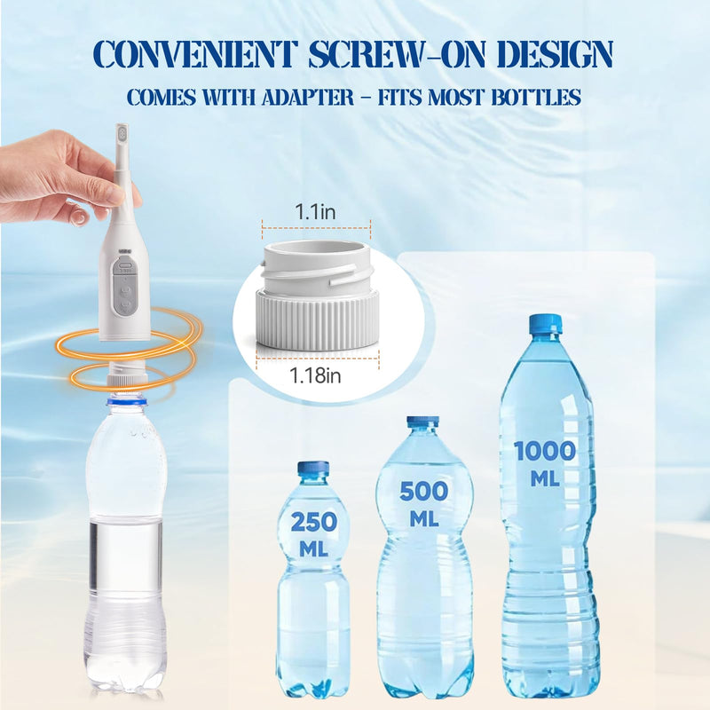 Portable Bidet Sprayer with 360° Nozzle | USB-C Rechargeable Bidet Comes with 205 ml Water Bottle & Dual Modes | Waterproof Handheld Electric Travel Bidet for Women, Men, Babies & Personal Hygiene