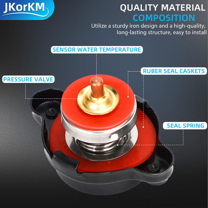 High Pressure Radiator Cap Cover Temperature Temp Gauge 1.8 Bar 25.6Psi Fit for Honda, Kawasaki, Suzuki, Husqvarna Dirt Bike, Yamaha Motorcycle ATV Models High Pressure Radiator Cap