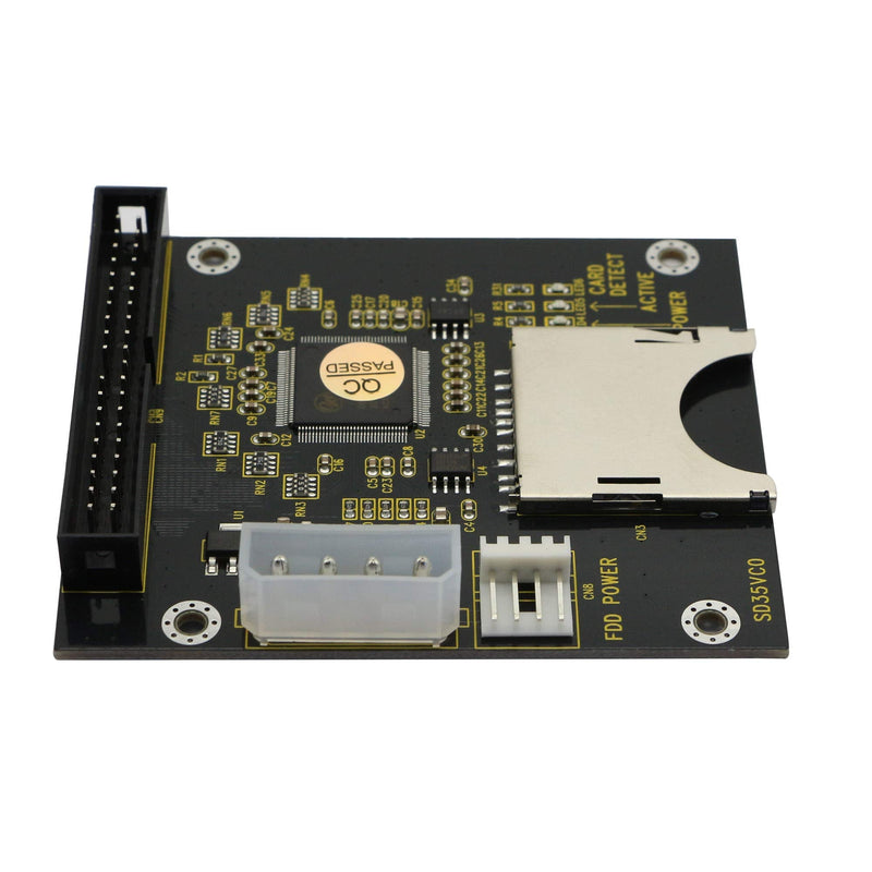 GINTOOYUN SD SDHC SDXC MMC to 3.5" 40Pin Male IDE Adapter Card SD Memory Card to IDE Hard Disk Drive Adapter