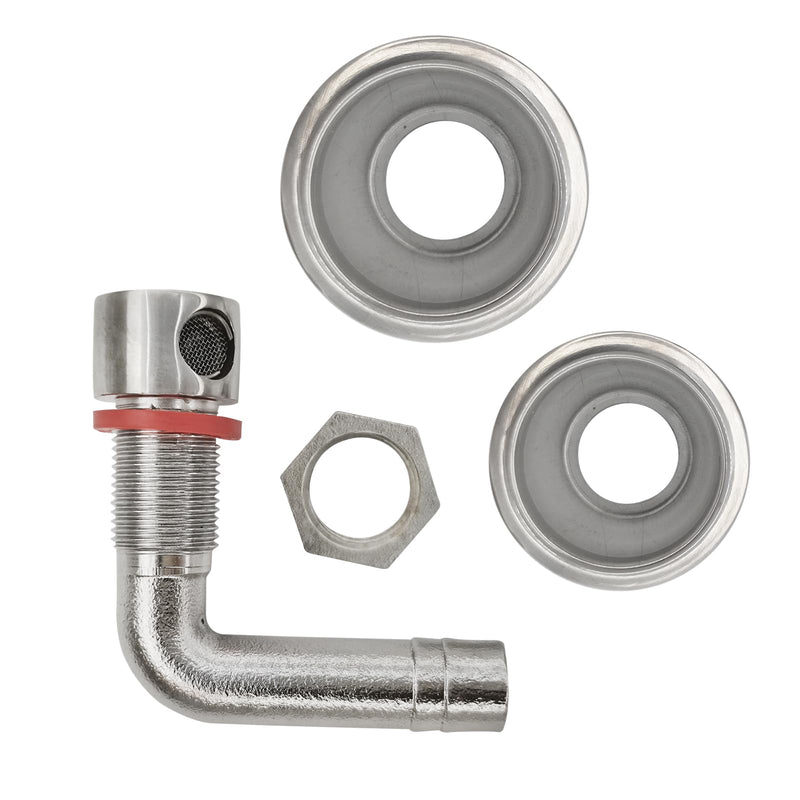 ISURE MARINE Boat Gas Fuel Vent for 5/8" Hose Universal 90°Stainless Steel Marine Boat Flush Mount Fuel Gas Tank Vent