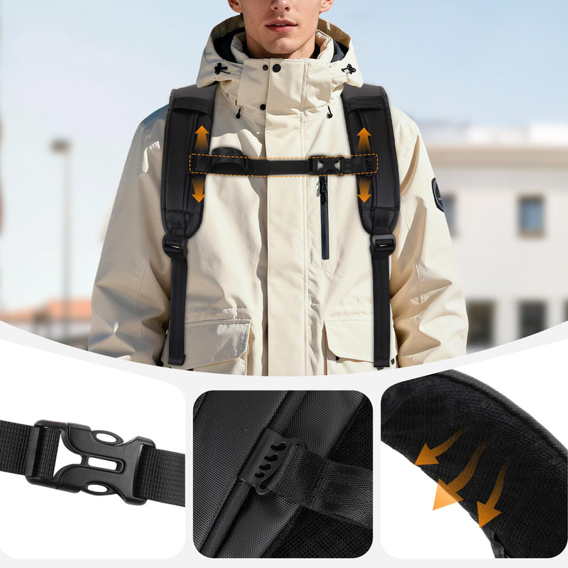 MOSISO Camera Backpack, Full Back Access Photography Backpack, Black | DSLR/SLR/Mirrorless Waterproof Camera Bag with Tripod Holder&Laptop Compartment&Rain Cover Compatible with Canon/Nikon/Sony