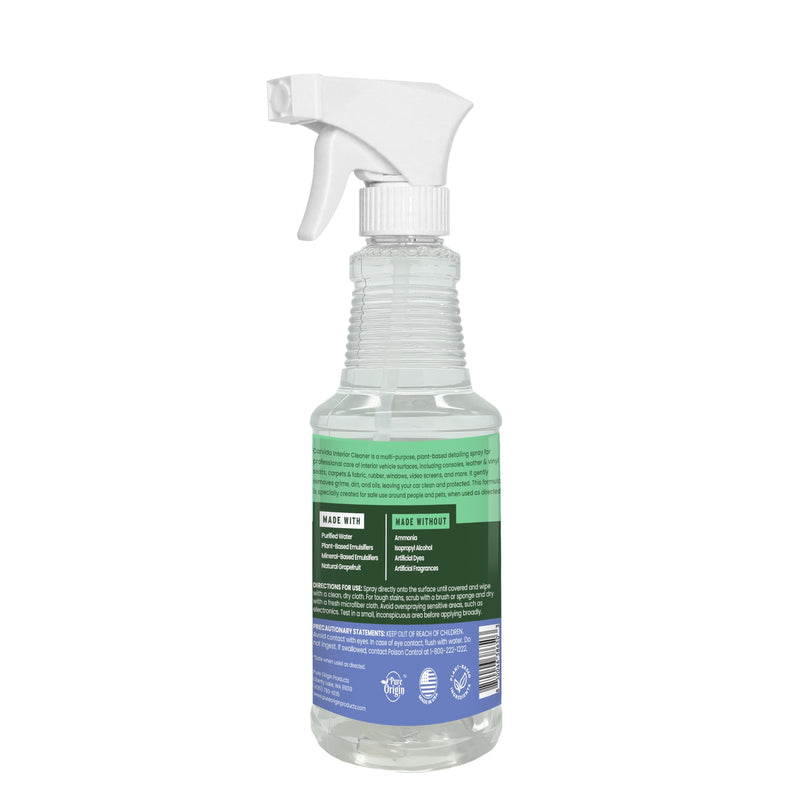 Interior Cleaner, Non-Toxic All-Purpose Car Cleaning Spray, Natural Grapefruit Scent, 16oz
