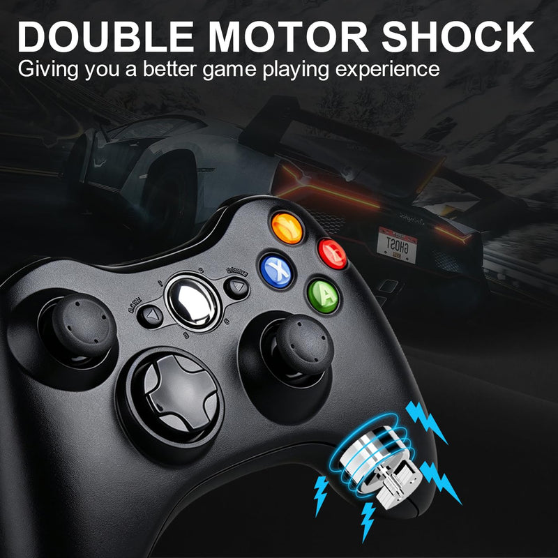 ZHCWM Wireless Xbox Controller for Xbox One, Series X|S, PC,Black | wireless gamepad compatible with Xbox One, Series X|S, and Windows PC. Ergonomic grip, dual vibration , No 3.5mm audio jack