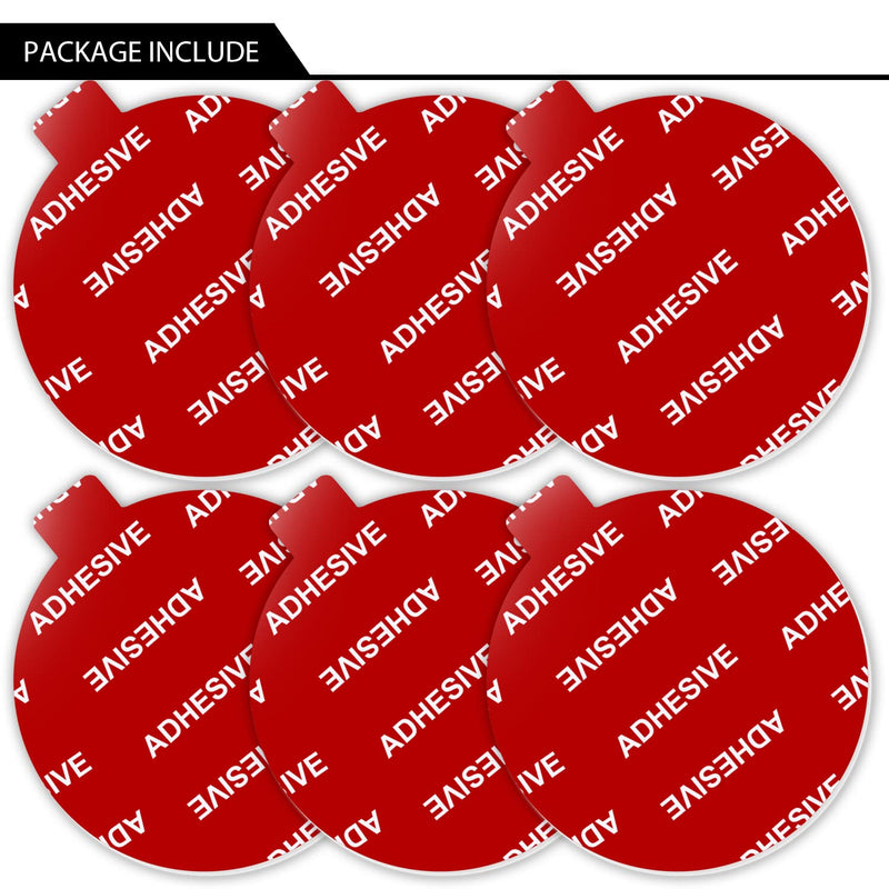 6 Pack 53mm(2.09inch) Adhesives for Suction Cup Replacement, AZXYI Windshield Mount Adhesive Replacement Kit, Compatible with Mounting Disk, GPS Dash Cam and Socket Car Dashboard Suction Cup Mount