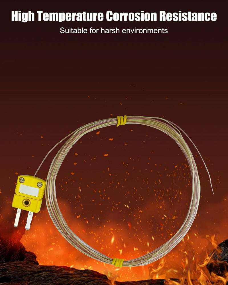 5cs High Accuracy K Type Mini-Connector Thermocouple, Temperature Probe Sensor -50°C~482°C (-58°F~899°F)