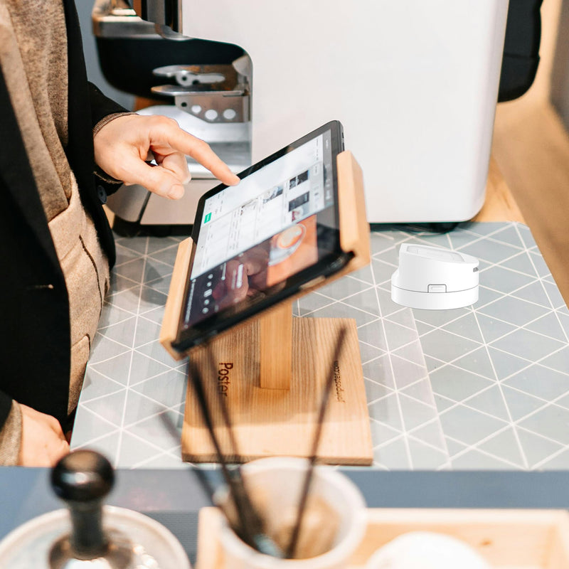 Dock for Square Reader - Compatible with 1st and 2nd Generation Square Reader, Elegant White Case, Anti-Sleep Feature, Includes 1.5m Cable - Stylish and Functional, White.