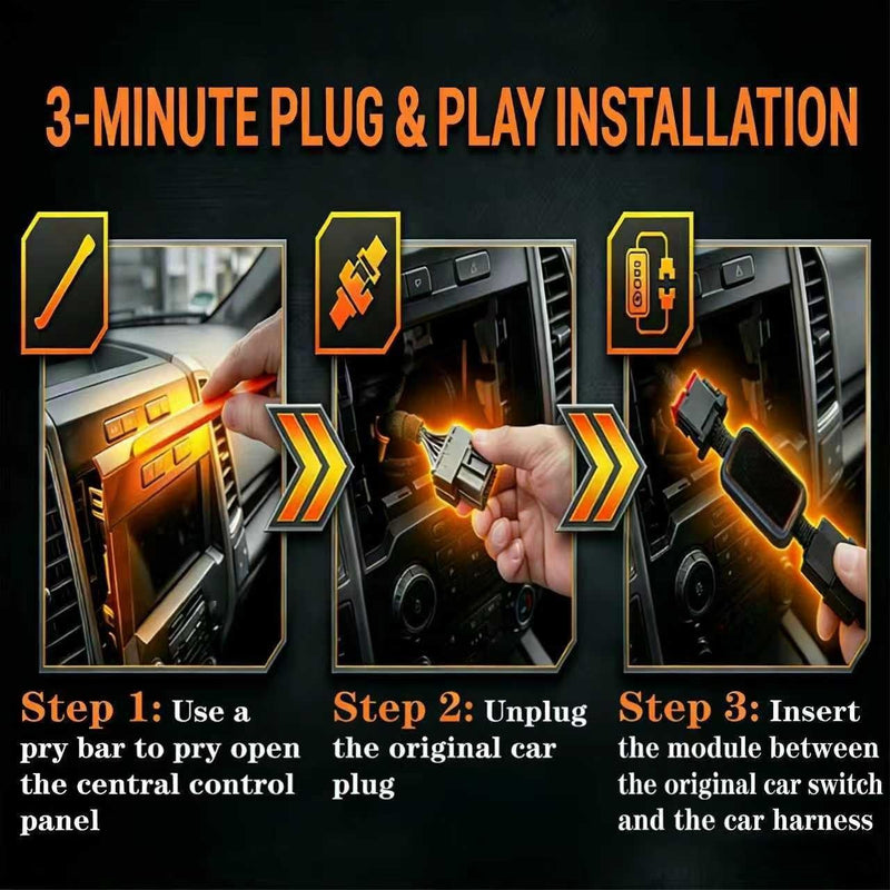 Auto Start Stop Eliminator Fit for Ford F-150 2021 2022 2023 2024 2025, Plug & Play Automatic Start-Stop Deactivate Harness, A-Off Disable Adapter with Smart Memory Function