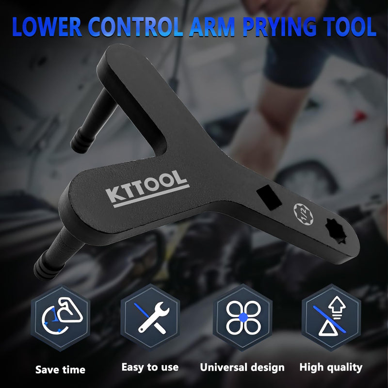 New Lower Control Arm Prying Tool, Suspension Specialty Bushing Tool, Lower Ball Joint Pry, Control Arm Tool Bushing Removal Tool Designed to Work with a 1/2" Drive Extension Breaker Bar 1 Pcs