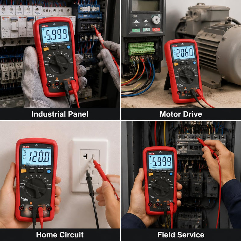 UNI-T UT892 2000V AC/DC High Voltage Digital Multimeter Features VFC Mode Built-in NCV 6000 Counts True RMS