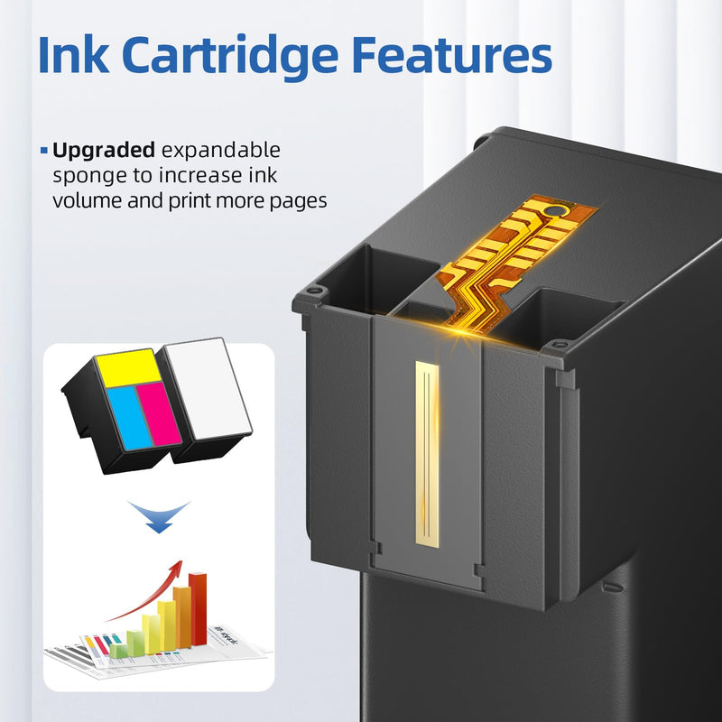 68e High Yield for HP 68 Ink Cartridges Black and Tri-Color Combo Pack Compatible for HP 68XL Ink Cartridges for Envy 6155e 6155 6555e 6152e 6552e 6558e 6165e 6100e 6500e 6550e Series Printers 2-Pack