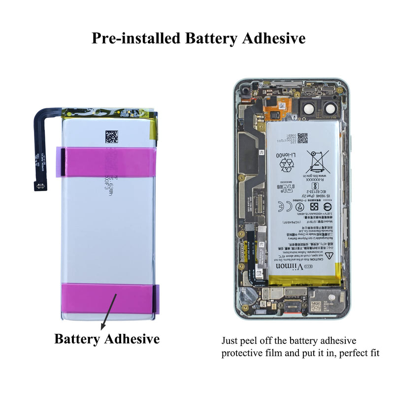 for Pixel 5 Battery Replacement Kits (New Upgraded) Compatible with Google Pixel 5 All Models with Adhesive, Installation Manual and Repair Tool Kits
