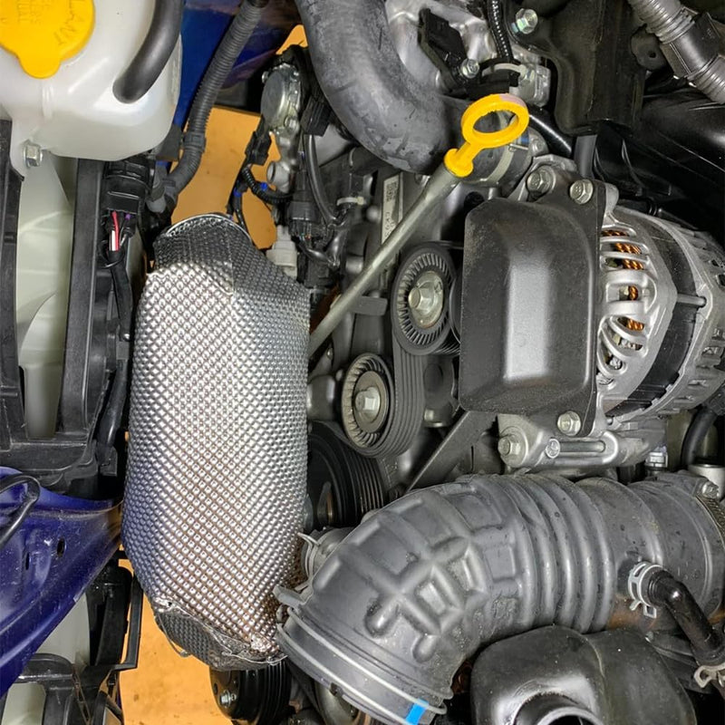 Automotive Aluminum Heat Shield Firewal Floor Pan Fuel Tank Silver Turbo Manifold Exhaust Pipe Engine Heat Insulation Plat 15.7"x39.3"/400mm X 1000mm