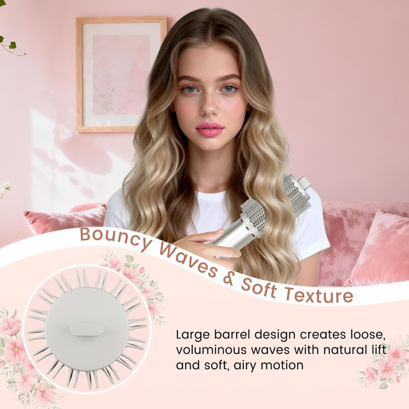 New Large Round Volumizing Brush for Shark Flex Style Attachments | 3-Inch Big Round Brush Compatible With Shark FlexStyle HD400 Series, Full Volume Curling & Smooth Blowout Styling Tool