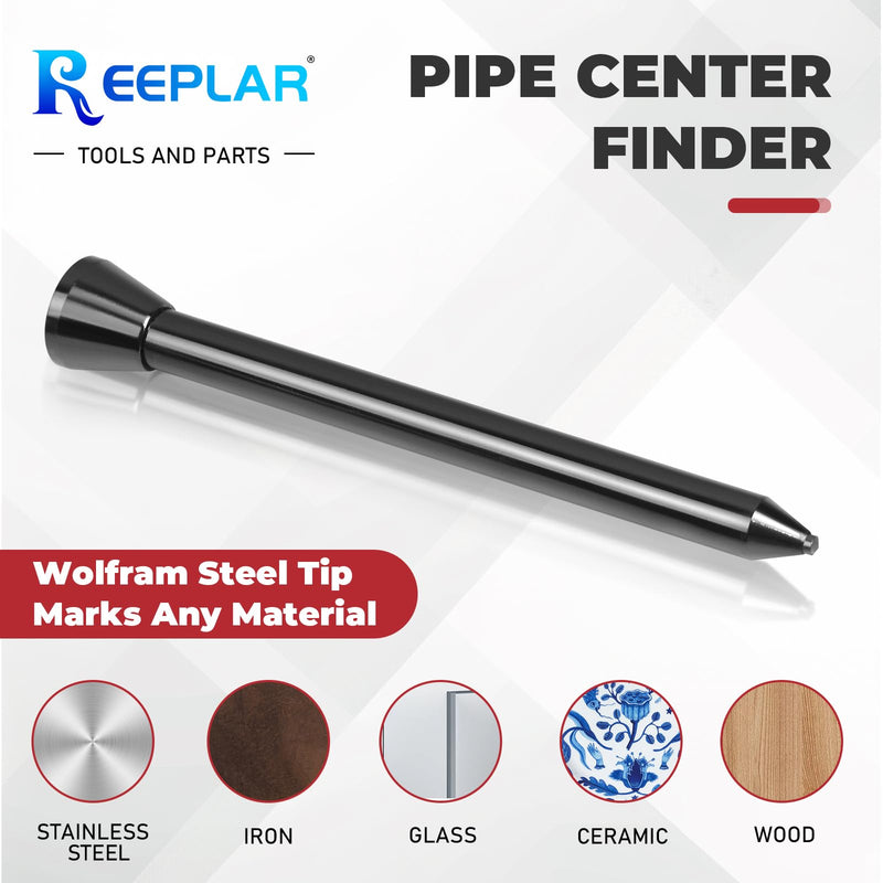 Upgraded Pipe Center Finder Tungsten Punch,Portable Pipefitter Tools with Ultra-High Hardness Punch,2.75" Y-Shape W/Adjustable Dial Bubble Protractor Measure Pipe Diameter From 1.5" To 6" Diameter