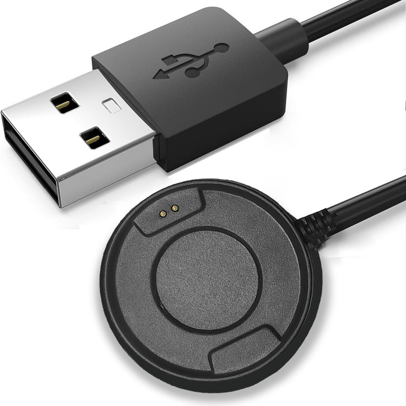 Compatible for KOSPET Tank T3 Ultra Charger, USB Charging Cilp Dock Replacement Charging Compatible for KOSPET, AMAZTIM Tank T3, T 3 Ultra Smart Watch (Black+Black) Black+Black