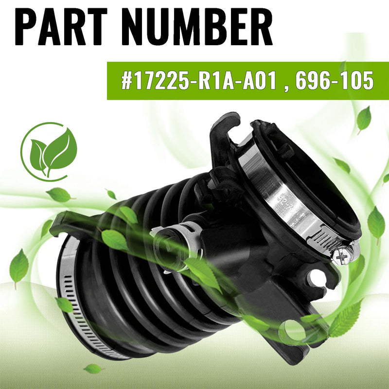 17225-R1A-A01 Air Filter Intake Hose for 2012-2015 Honda Civic 1.8L, for 2013-2015 Acura Ilx 2.0L, Replaces 696-105 (17225-R1A-A01) 17225-R1A-A01