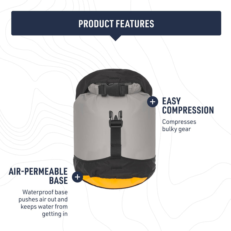 Sea to Summit eVac Ultra-Lightweight Compression Dry Bag, Waterproof Dry Storage, 8 Liter, Atoll Blue