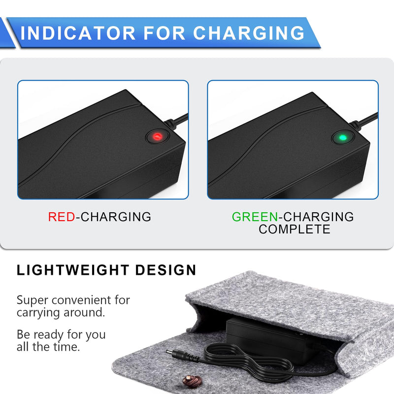 42V 2A Charger Replacement for Gotrax Electric Scooter 1 Prong with 5.5mm tip Universal Compatible with 36V Li-ion Battery Jetson Go Trax G2 G3 G4,GXL V2,Rival,XR Ultra/Elite,Apex