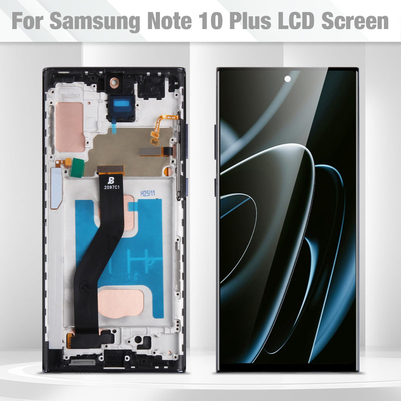 for Samsung Galaxy Note 10 Plus Screen Replacement with Frame,Incell,Black | for SM-N975 SM-N976,Note10+ LCD Display Touch Digitizer Assembly, with Repair Kits