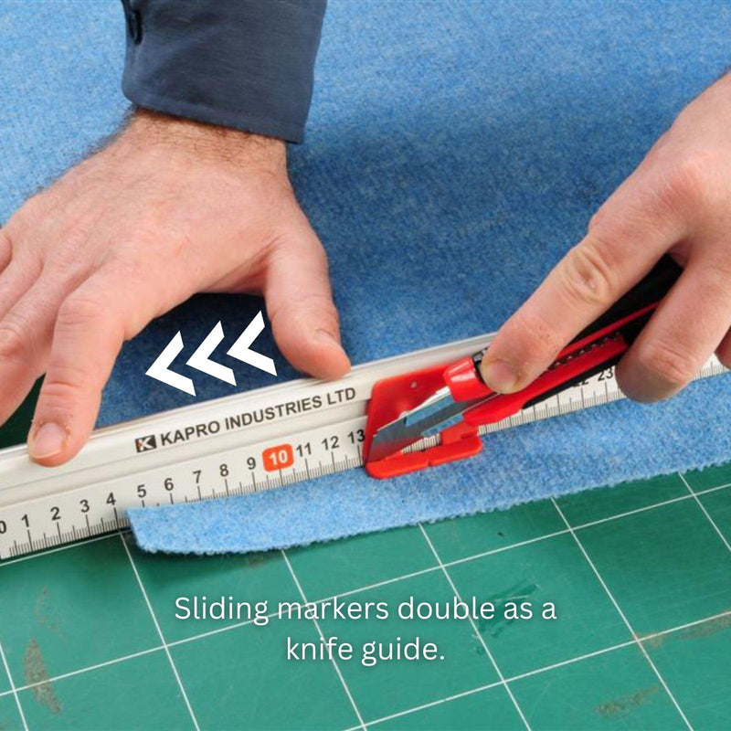 Kapro - 313 Measure Mate - Ultimate Home-Improvement Tool - With Level and Ruler - Features Sliding Markers and Knife Guide - Includes Nail Gripper and Drill Bit Gauge - 32 Inch 32"