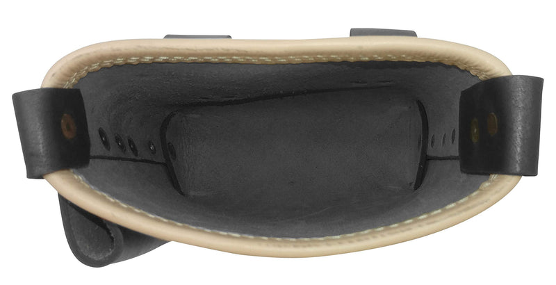3850-BLK Bolt Bag with Spud Wrench Holder and Snap Holder | Ironworker Bolt Bag, Medium Size | Premium, Ultra Durable Buffalo Leather | Commercial Grade Sliding Tool Belt Accessory