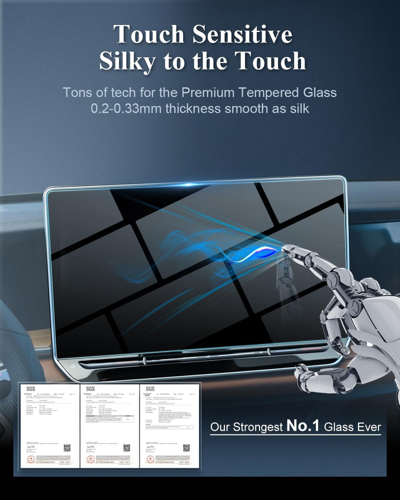 BIBIBO Upgraded 15"for 2025 2026 VW Tiguan Screen Protector for 2025-2026 Volkswagen Tiguan (S/SE/SE R-Line Black) 15 Inch Touchscreen Tempered Glass Anti-Scratch Ultra-Clear (Not for 12.9"Touchscreen) 15"2025+Tiguan (w/-Frame)
